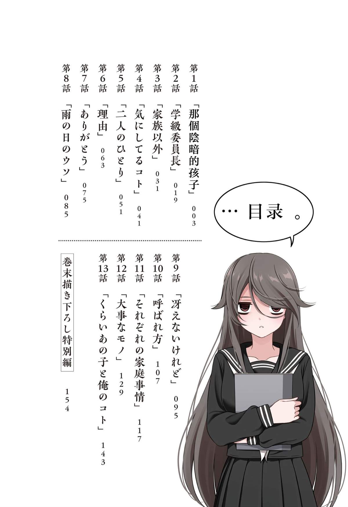 想与阴暗的她一起做的事小说漫画,第1话 那个阴暗的孩子4图