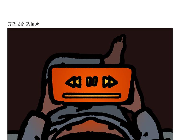 绘心密室逃脱漫画,第301话 万圣节的恐怖片1图